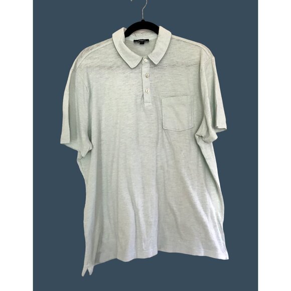 EXPRESS- MENS LIGT GREEN SHORT SLEEVE COTTON POLO SHIRT SIZE X-LARGE - Picture 1 of 7